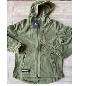 BAERSkin 1 Men Tactical Green Fleece Full Zip‎ Hooded Jacket Medium New W/ Tags